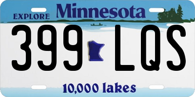 MN license plate 399LQS