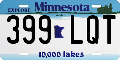 MN license plate 399LQT