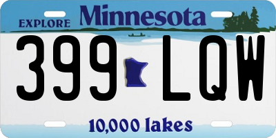 MN license plate 399LQW