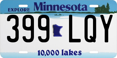 MN license plate 399LQY