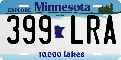 MN license plate 399LRA