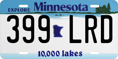 MN license plate 399LRD