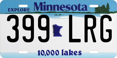 MN license plate 399LRG