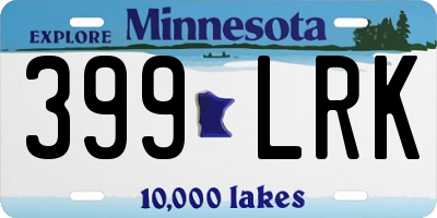 MN license plate 399LRK