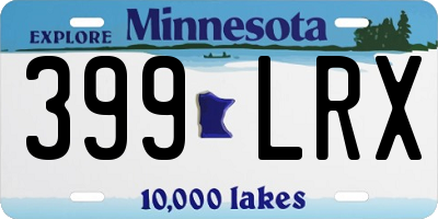 MN license plate 399LRX