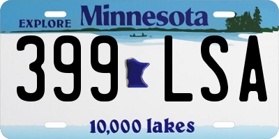 MN license plate 399LSA