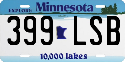 MN license plate 399LSB