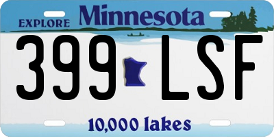 MN license plate 399LSF