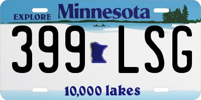 MN license plate 399LSG