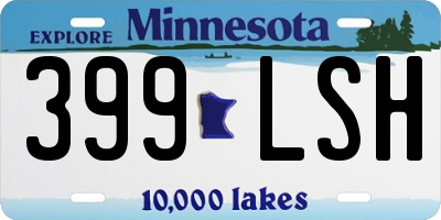 MN license plate 399LSH