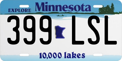 MN license plate 399LSL