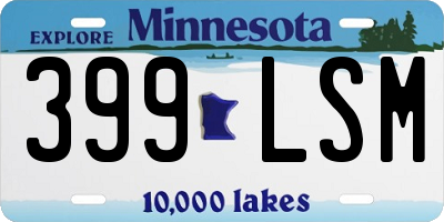 MN license plate 399LSM