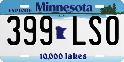 MN license plate 399LSO