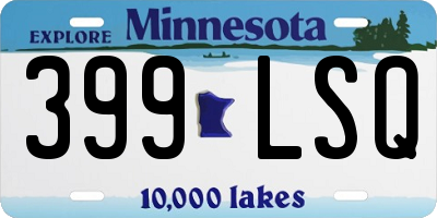 MN license plate 399LSQ