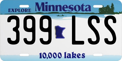 MN license plate 399LSS