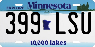 MN license plate 399LSU