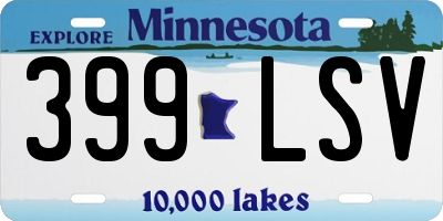 MN license plate 399LSV