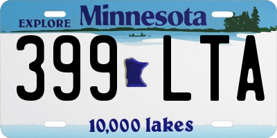 MN license plate 399LTA