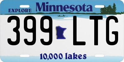 MN license plate 399LTG