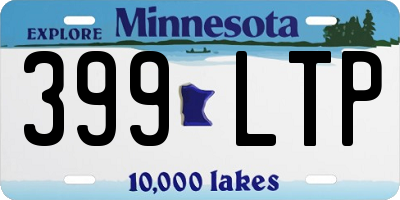 MN license plate 399LTP