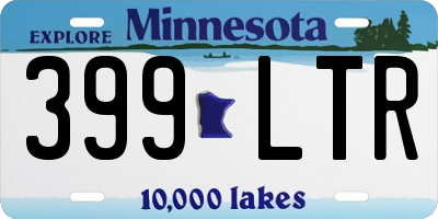 MN license plate 399LTR