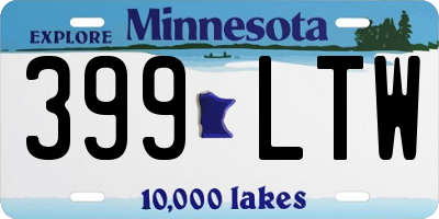 MN license plate 399LTW
