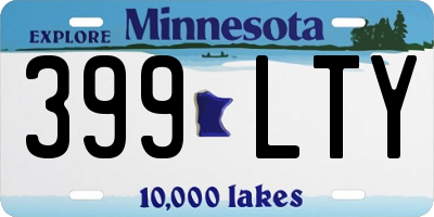 MN license plate 399LTY
