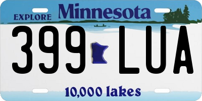 MN license plate 399LUA