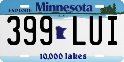 MN license plate 399LUI