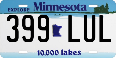 MN license plate 399LUL
