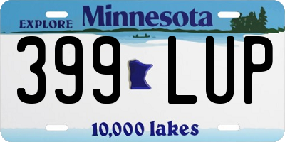MN license plate 399LUP