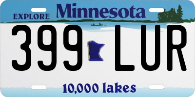 MN license plate 399LUR