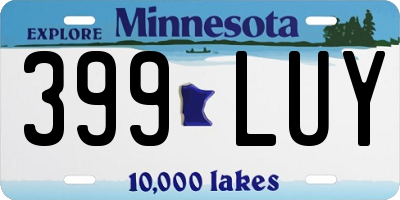 MN license plate 399LUY