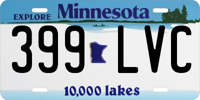 MN license plate 399LVC