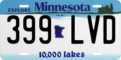 MN license plate 399LVD