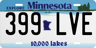 MN license plate 399LVE