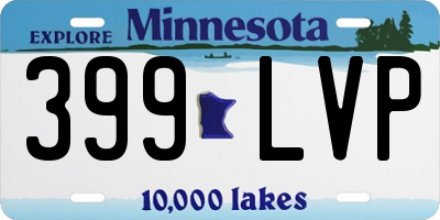 MN license plate 399LVP