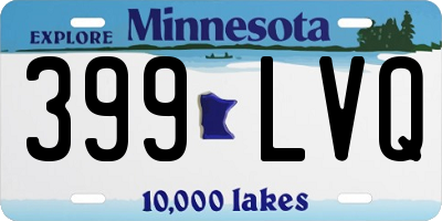 MN license plate 399LVQ