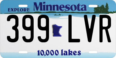 MN license plate 399LVR