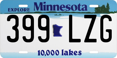 MN license plate 399LZG