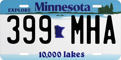 MN license plate 399MHA