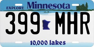 MN license plate 399MHR
