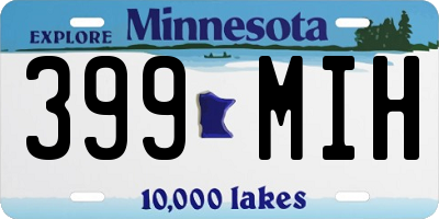MN license plate 399MIH