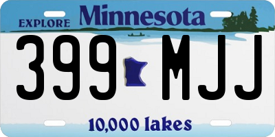 MN license plate 399MJJ