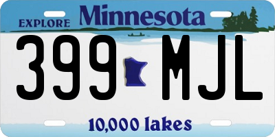 MN license plate 399MJL