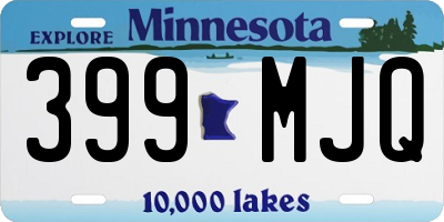 MN license plate 399MJQ