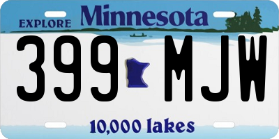 MN license plate 399MJW