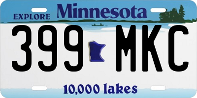 MN license plate 399MKC