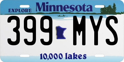 MN license plate 399MYS