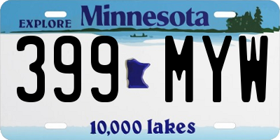 MN license plate 399MYW